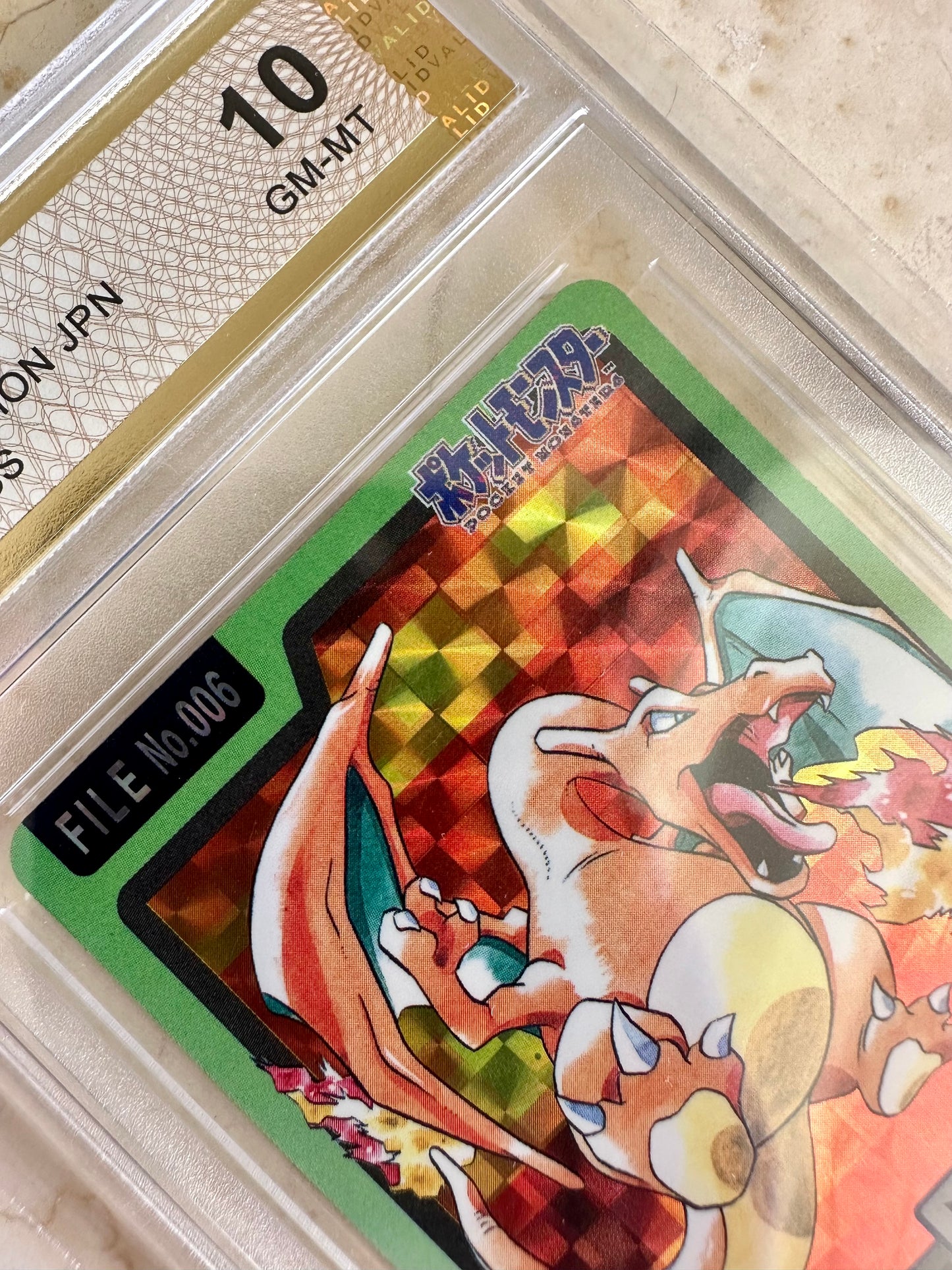 CHARIZARD CARDDASS HOLO PGC 10 BASE PSA PRISM POKEMON JAPANESE 1997 006 GEM #2