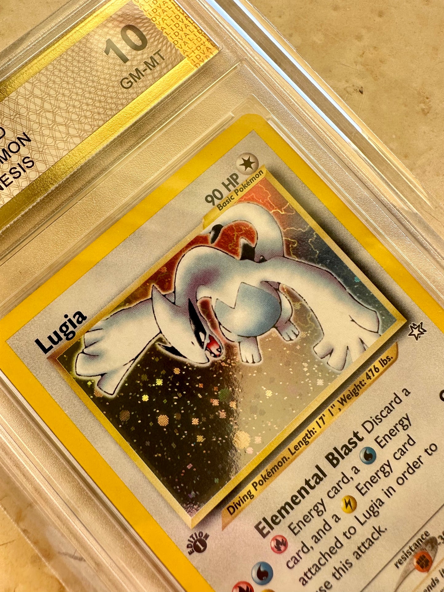 LUGIA 1ST EDITION NEO GENESIS PGC 10 BASE HOLO PSA 2000 POKEMON 9/111 SWIRL #10