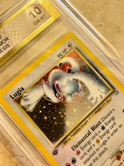 LUGIA 1ST EDITION NEO GENESIS PGC 10 BASE HOLO PSA 2000 POKEMON 9/111 SWIRL #10