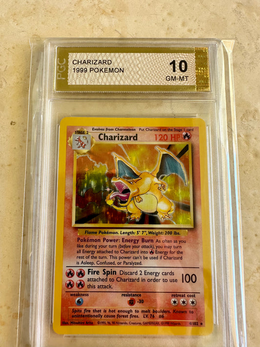 CHARIZARD 10 BASE 1999 HOLO PGC POKEMON PSA 4/102 CARD GEM MINT #20