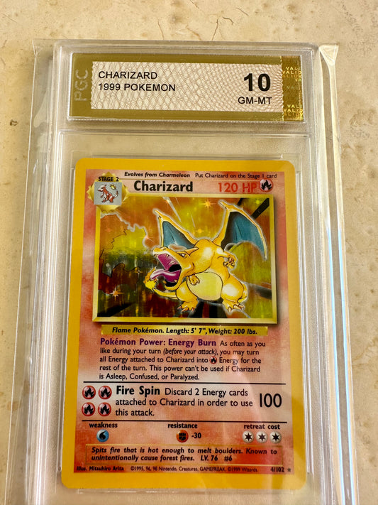 CHARIZARD 10 BASE 1999 HOLO PGC POKEMON PSA 4/102 CARD GEM MINT #21