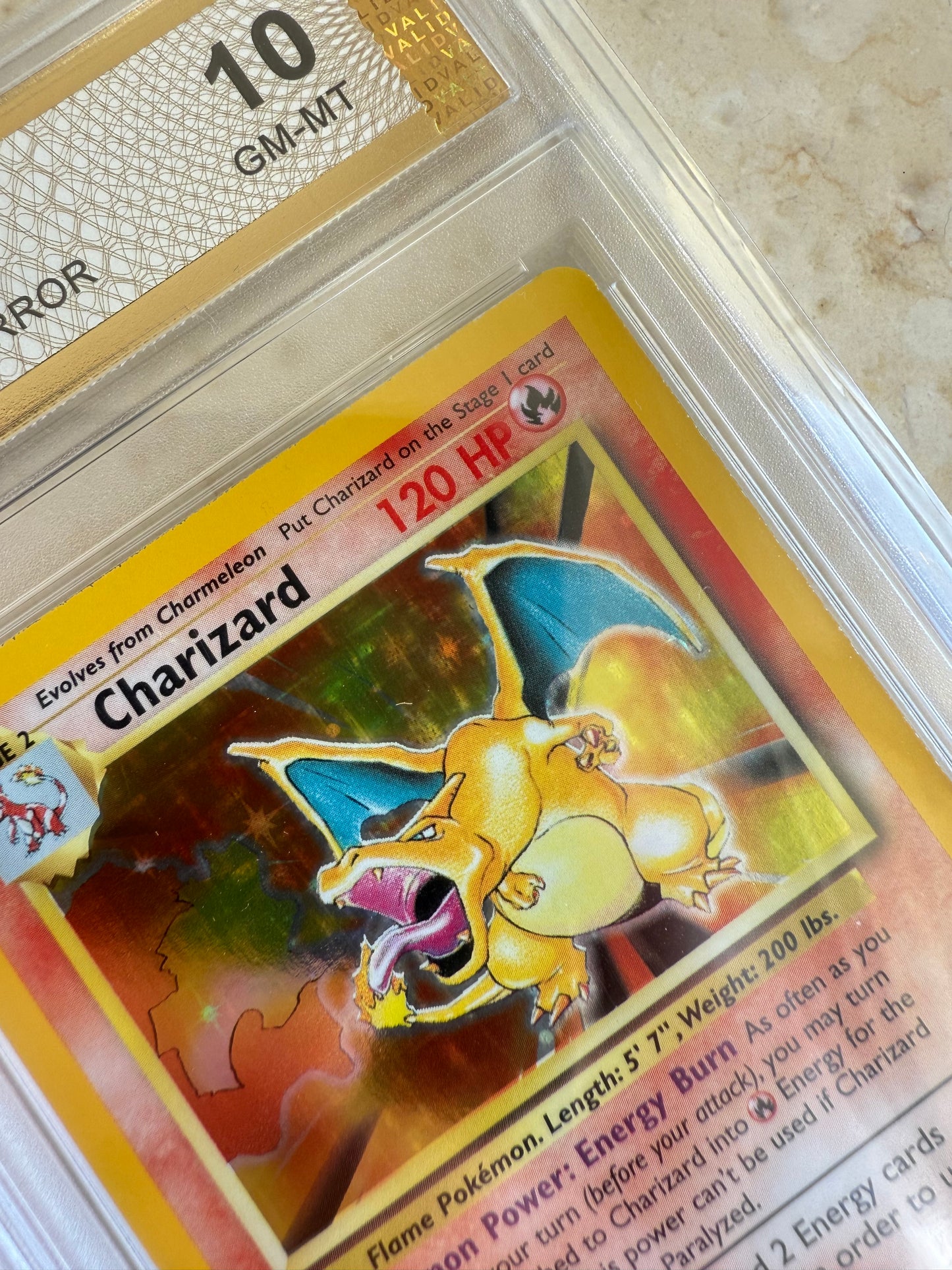 CHARIZARD 10 BLACK DOT ERROR 1999 BASE HOLO PGC POKEMON PSA 4/102 CARD MINT WOW!