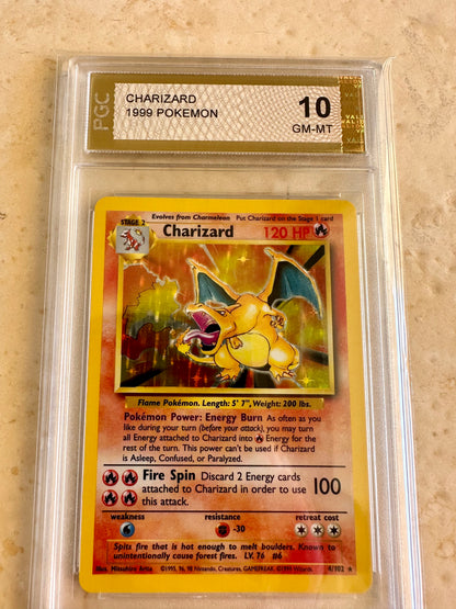 CHARIZARD 10 BASE 1999 HOLO PGC POKEMON PSA 4/102 CARD GEM MINT #22