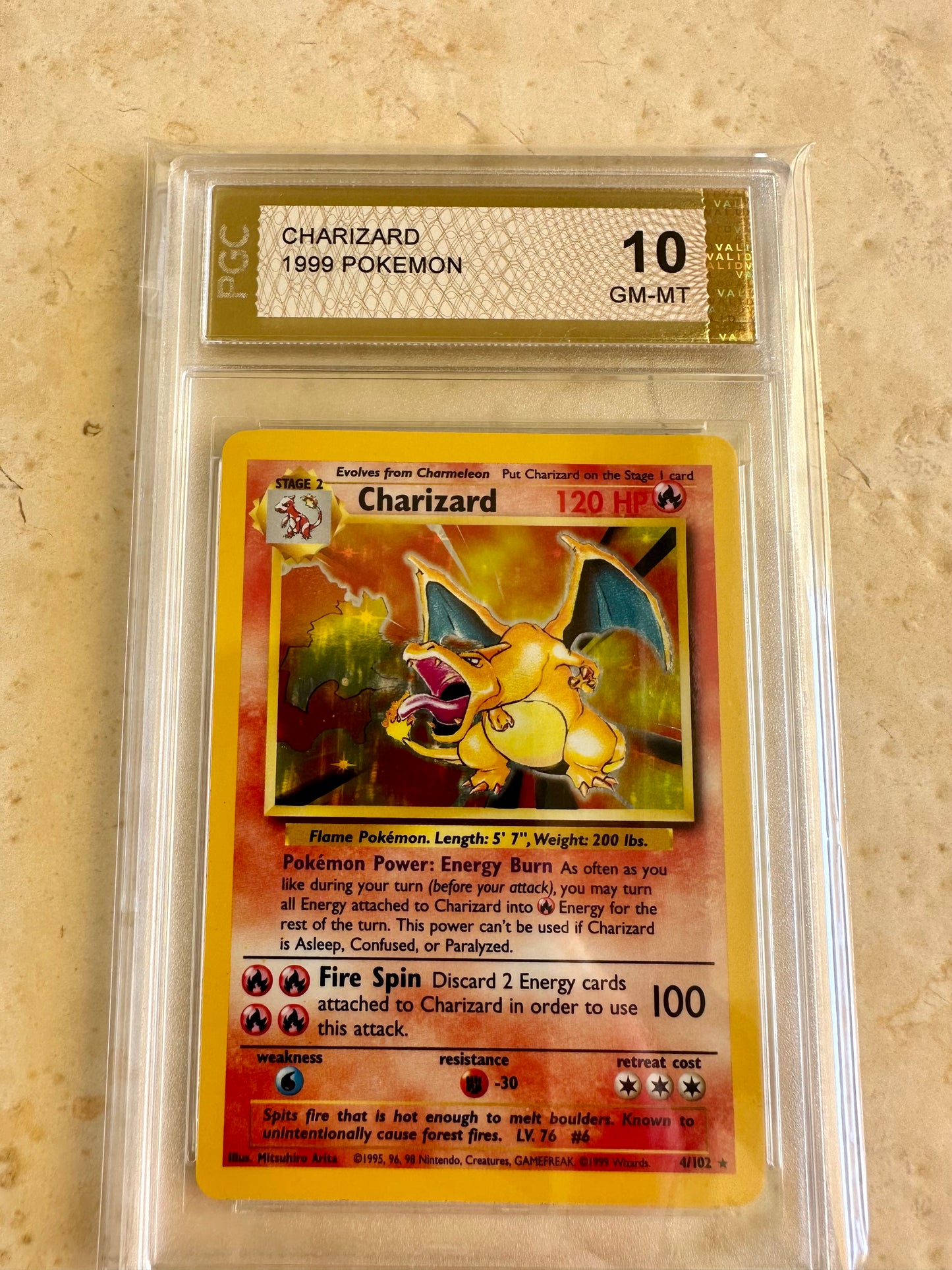 CHARIZARD 10 BASE 1999 HOLO PGC POKEMON PSA 4/102 CARD GEM MINT #23