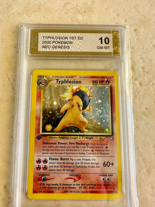 TYPHLOSION 1ST EDITION PGC 10 NEO GENESIS PSA POKEMON 17/111 BASE HOLO MINT #4