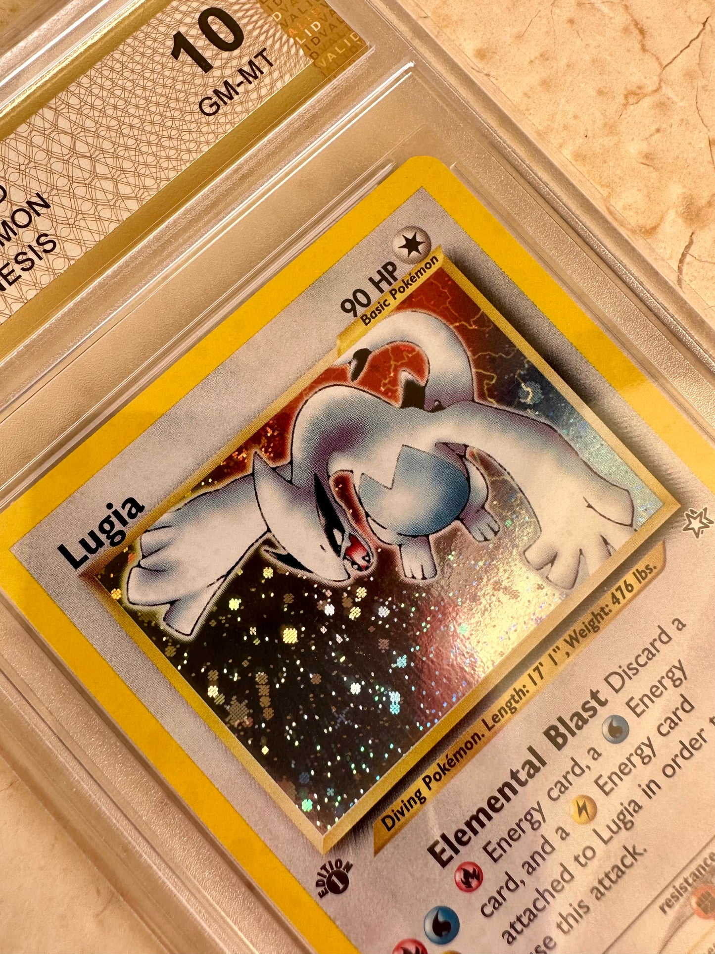 LUGIA 1ST EDITION NEO GENESIS PGC 10 BASE HOLO PSA 2000 POKEMON 9/111 SWIRL #1