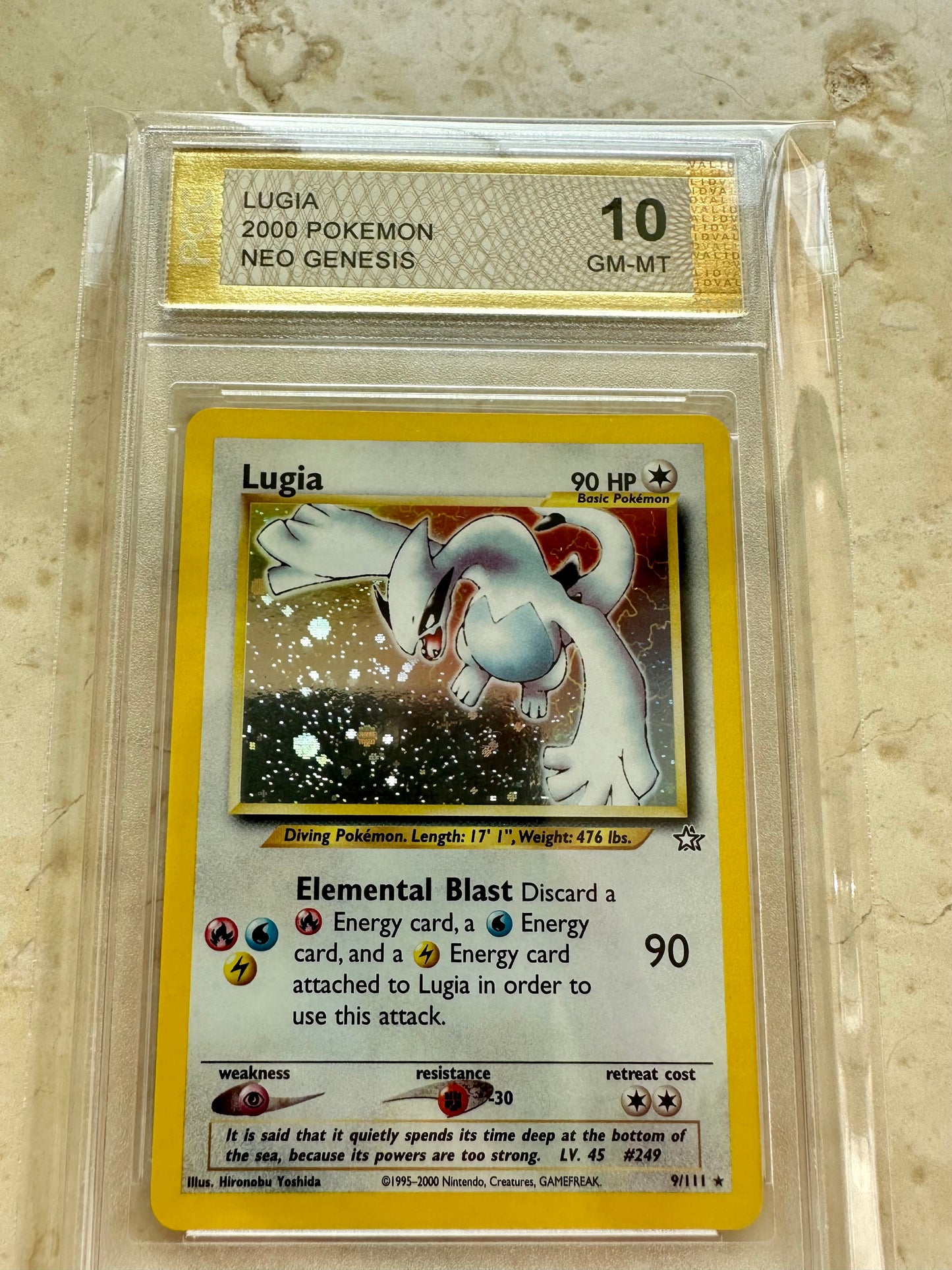 LUGIA NEO GENESIS PGC 10 BASE HOLO 2000 PSA POKEMON 9/111 CARD GEM MINT RARE #1