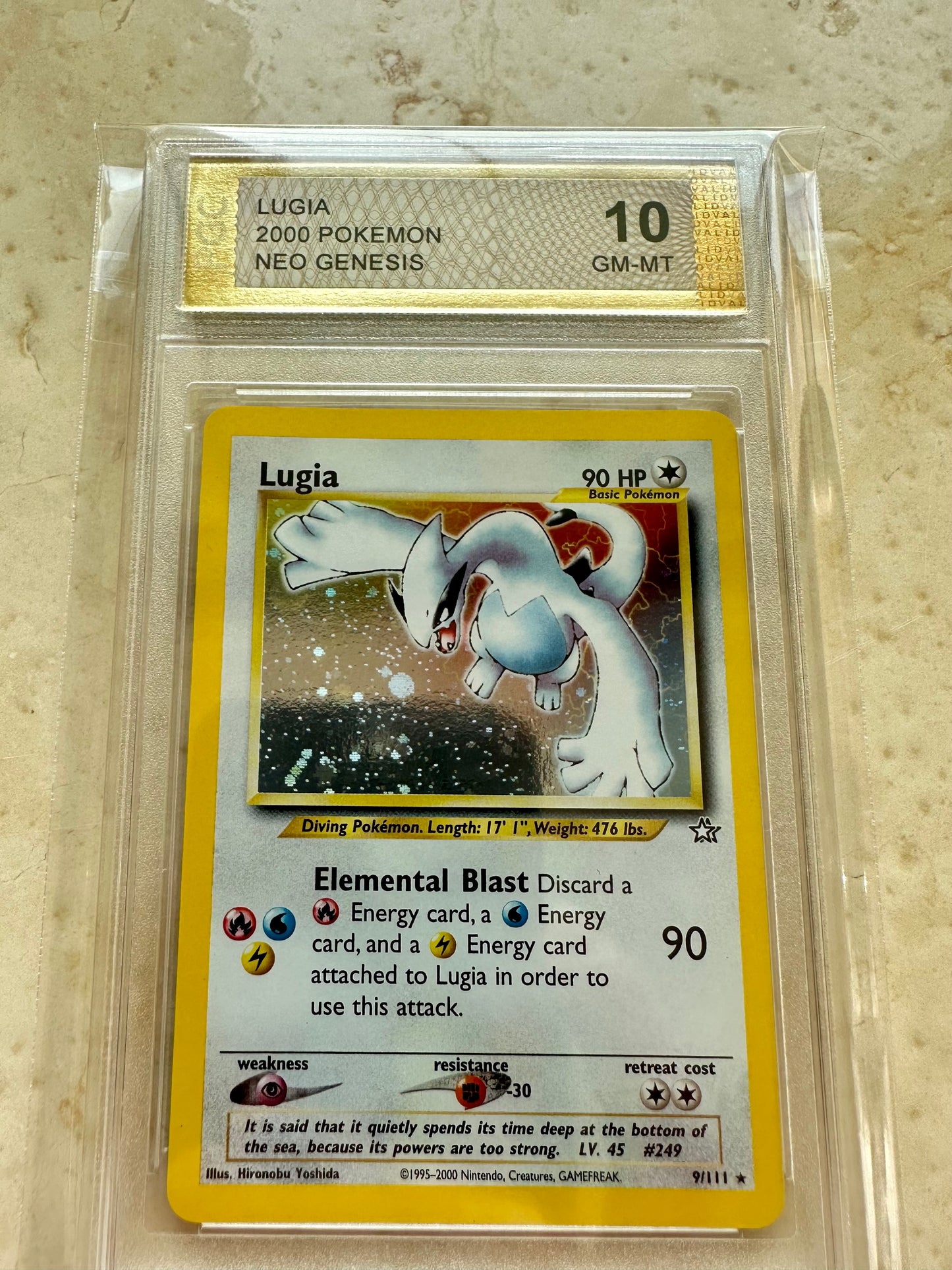 LUGIA NEO GENESIS PGC 10 BASE HOLO 2000 PSA POKEMON 9/111 CARD GEM MINT RARE #2