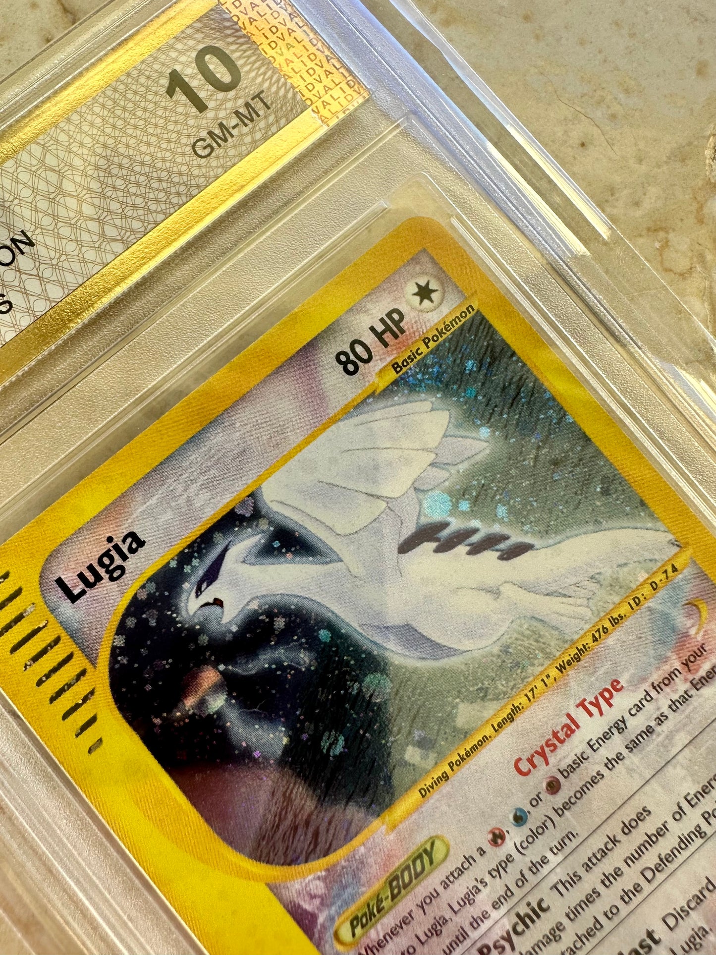 LUGIA AQUAPOLIS PGC 10 SR HOLO PSA POKEMON 149/147 MINT 2003 SECRET RARE CRYSTAL SWIRL