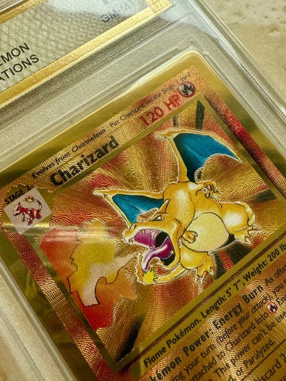 CHARIZARD PGC 10 GOLD 2021 4/102 BASE PSA CELEBRATIONS 58/102 GEM MINT METAL UPC