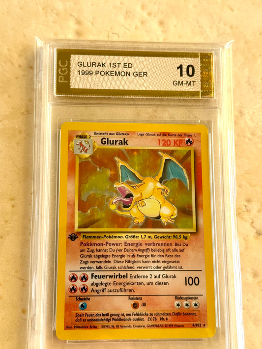 GLURAK 1ST EDITION CHARIZARD 10 BASE 1999 PGC POKEMON PSA GERMAN FIRECRACKER #5