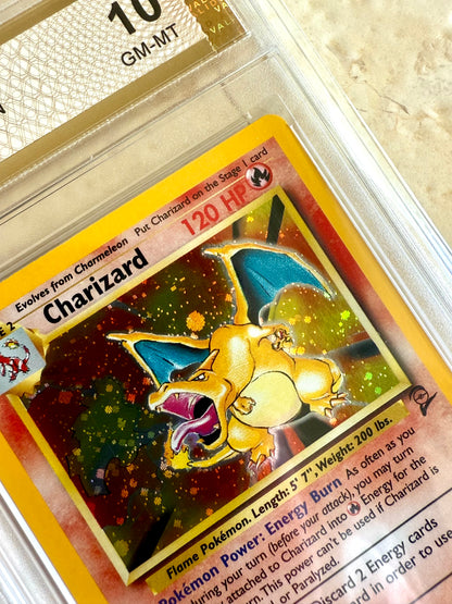 CHARIZARD BASE 2 2000 PGC 10 HOLO PSA POKEMON CARD 4/130 GEM MINT #7