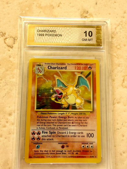 CHARIZARD 10 BASE 1999 HOLO PGC POKEMON PSA 4/102 CARD GEM MINT WILL SELL FAST#2