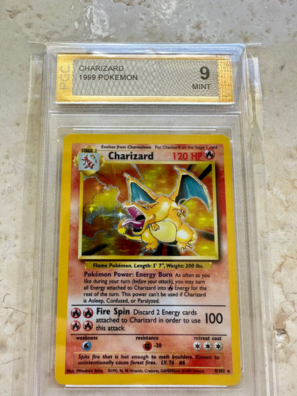 CHARIZARD PGC 9 BASE 1999 HOLO POKEMON PSA CARD 4/102 MINT #3