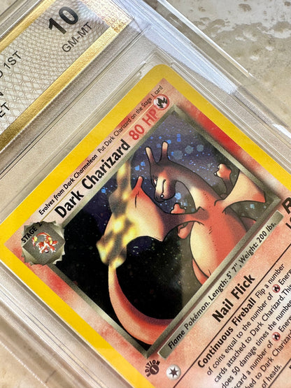 1ST EDITION HOLO DARK CHARIZARD TEAM ROCKET 2000 POKEMON PSA CARD 4/82