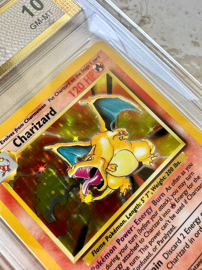 CHARIZARD 10 BASE 1999 HOLO PGC POKEMON PSA 4/102 CARD GEM #7