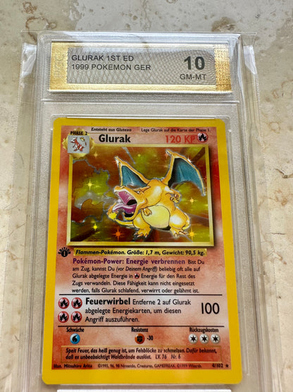 GLURAK 1ST EDITION CHARIZARD 10 BASE 1999 PGC POKEMON PSA GERMAN FIRECRACKER #2