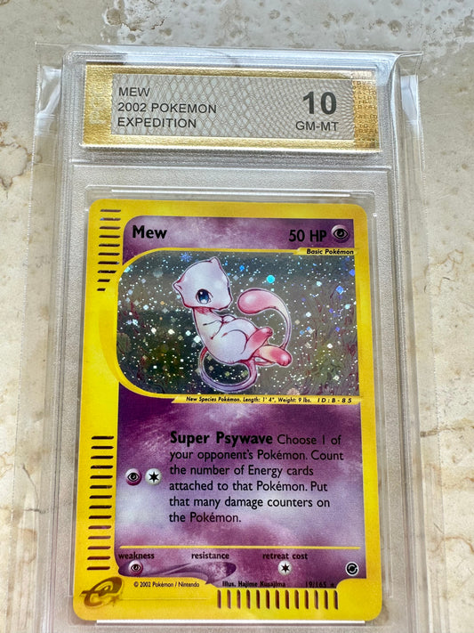 MEW EXPEDITION HOLO PGC 10 BASE 2002 PSA POKEMON 19/165 GEM MINT