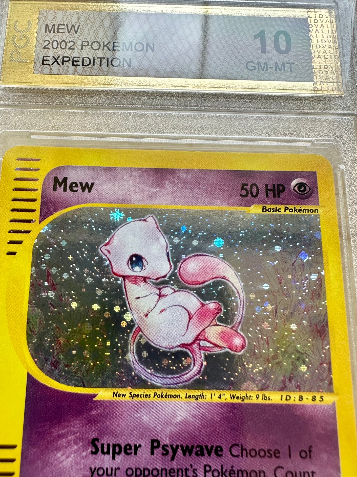 MEW EXPEDITION HOLO PGC 10 BASE 2002 PSA POKEMON 19/165 GEM MINT