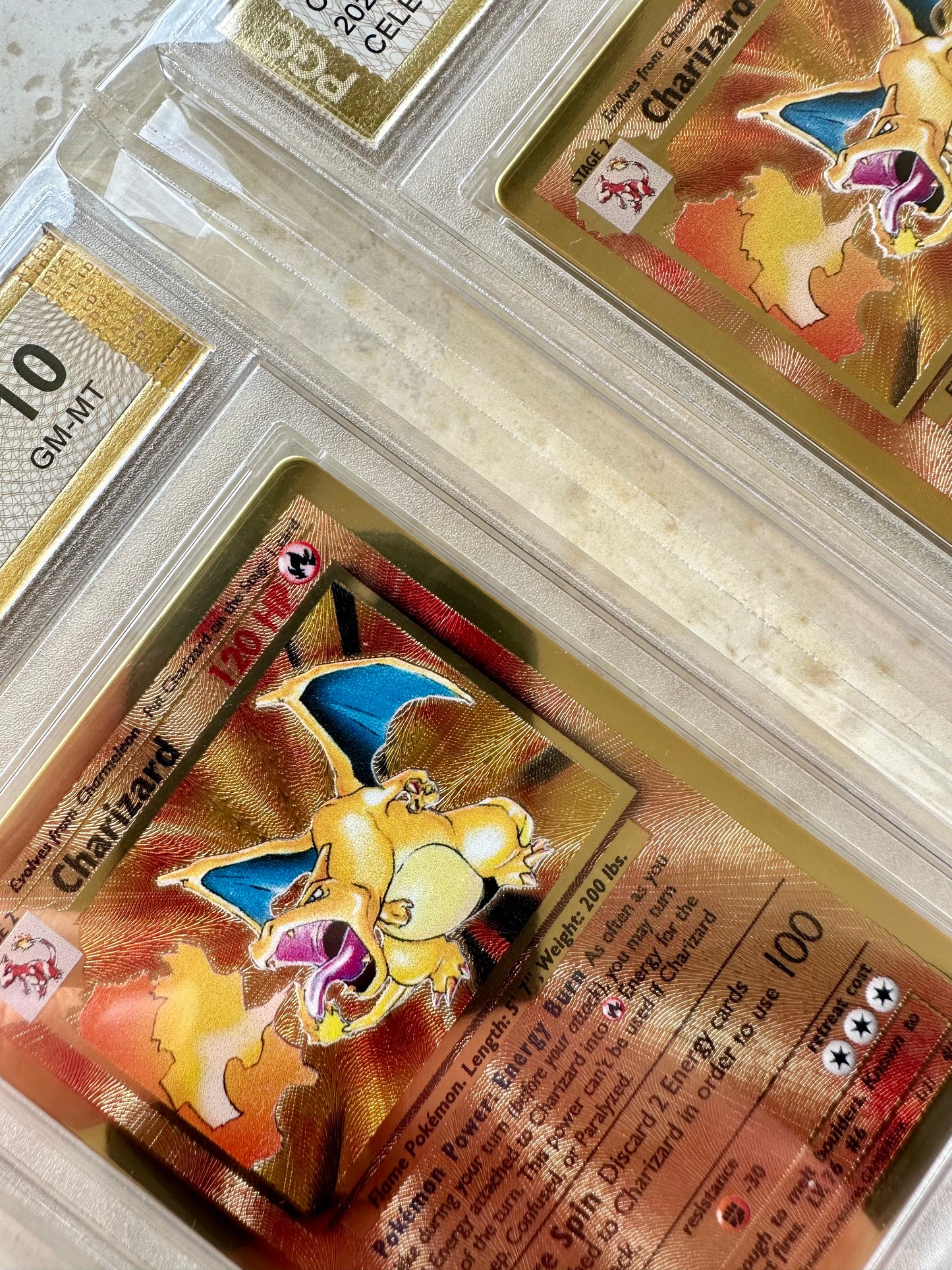 2X CHARIZARD PGC 10 GOLD 2021 4/102 BASE PSA CELEBRATIONS 58/102 GEM MINT