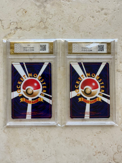 2X SHINING MEW PGC 9 10 COROCORO JAPANESE HOLO PSA POKEMON 2001 151 MINT SWIRL