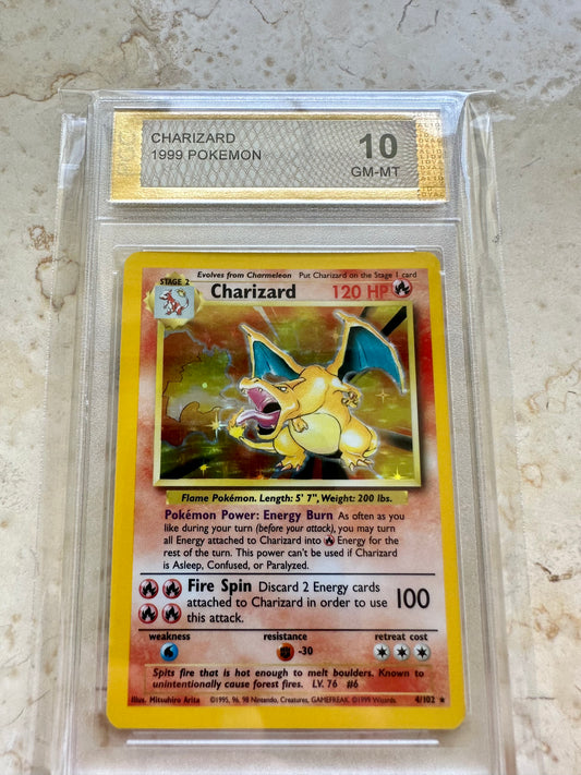 CHARIZARD 10 BASE 1999 HOLO PGC POKEMON PSA 4/102 CARD GEM MINT #8