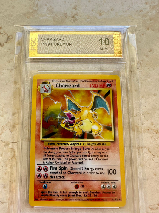 CHARIZARD 10 BASE 1999 HOLO PGC POKEMON PSA 4/102 CARD GEM #1