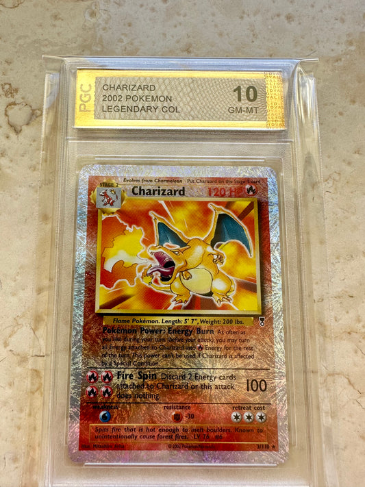 CHARIZARD 10 LEGENDARY COLLECTION REVERSE HOLO PGC BASE PSA POKEMON 3/110 MINT 2