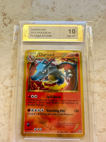 CHARIZARD PGC 10 PLASMA STORM 2013 BASE PSA POKEMON 136/135 SECRET RARE SR MINT #2