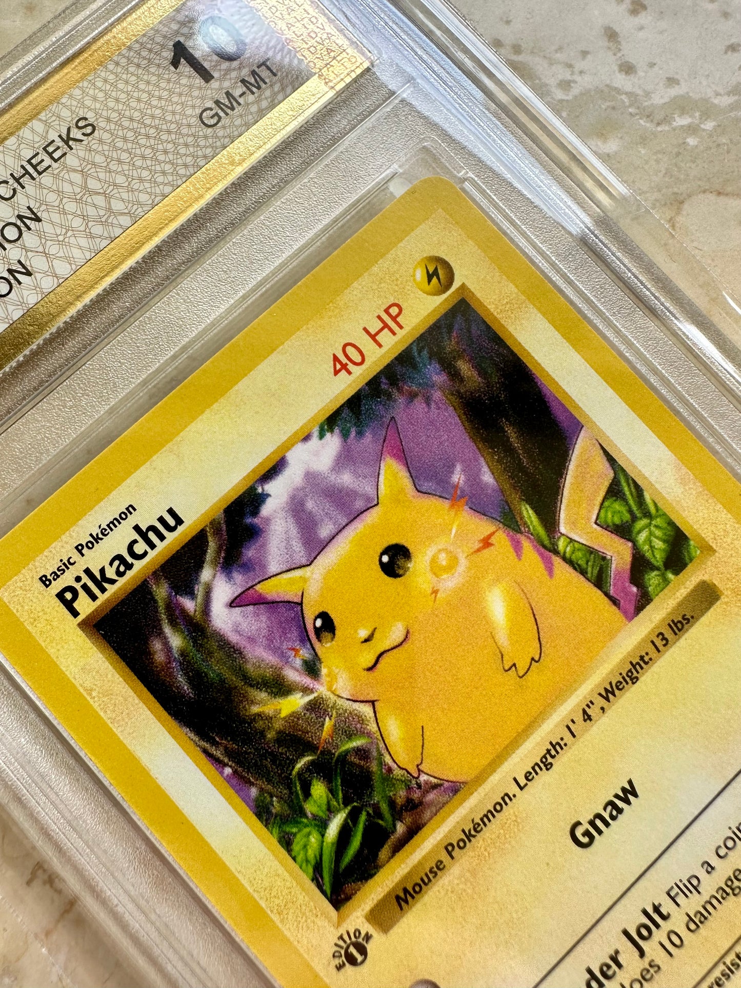 PIKACHU 1ST EDITION PGC 10 1999 BASE POKEMON CARD PSA YELLOW CHEEKS 58/102 #4