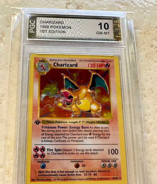 CHARIZARD 1ST EDITION PGC 10 BASE 1999 HOLO POKEMON PSA 4/102 CARD SHADOWLESS #2