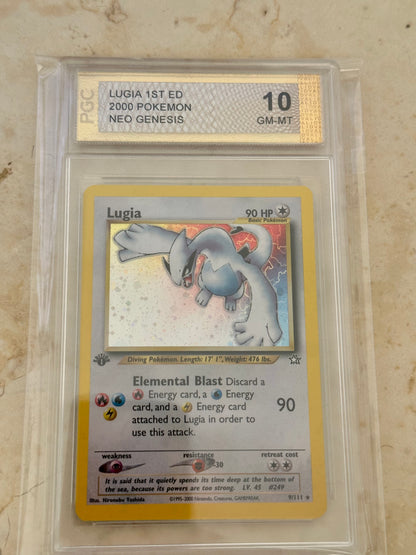 LUGIA 1ST EDITION NEO GENESIS PGC 10 BASE HOLO PSA 2000 POKEMON 9/111 SWIRL #6