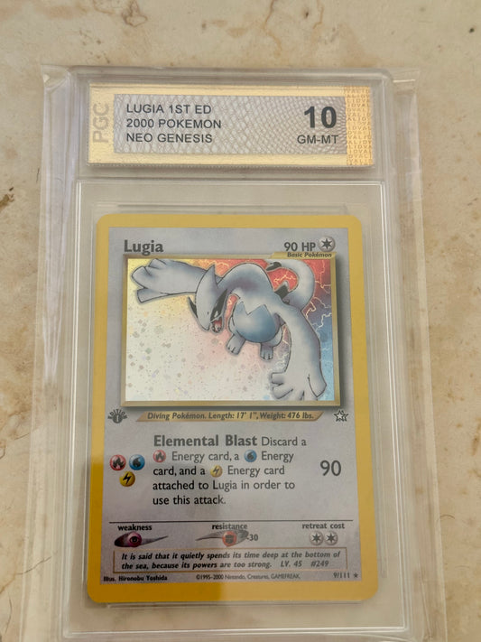 LUGIA 1ST EDITION NEO GENESIS PGC 10 BASE HOLO PSA 2000 POKEMON 9/111 SWIRL #6