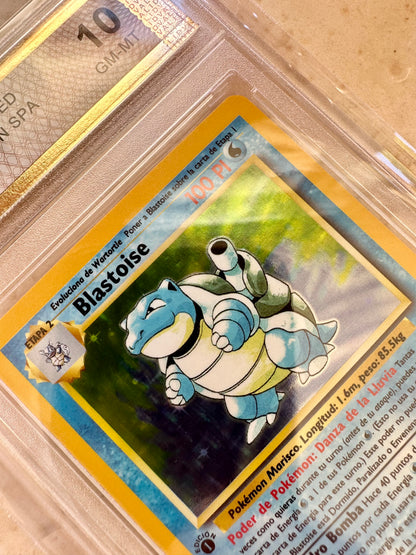 BLASTOISE 1ST EDITION 10 SPANISH BASE 1999 HOLO PGC POKEMON PSA 2/102 CARD MINT