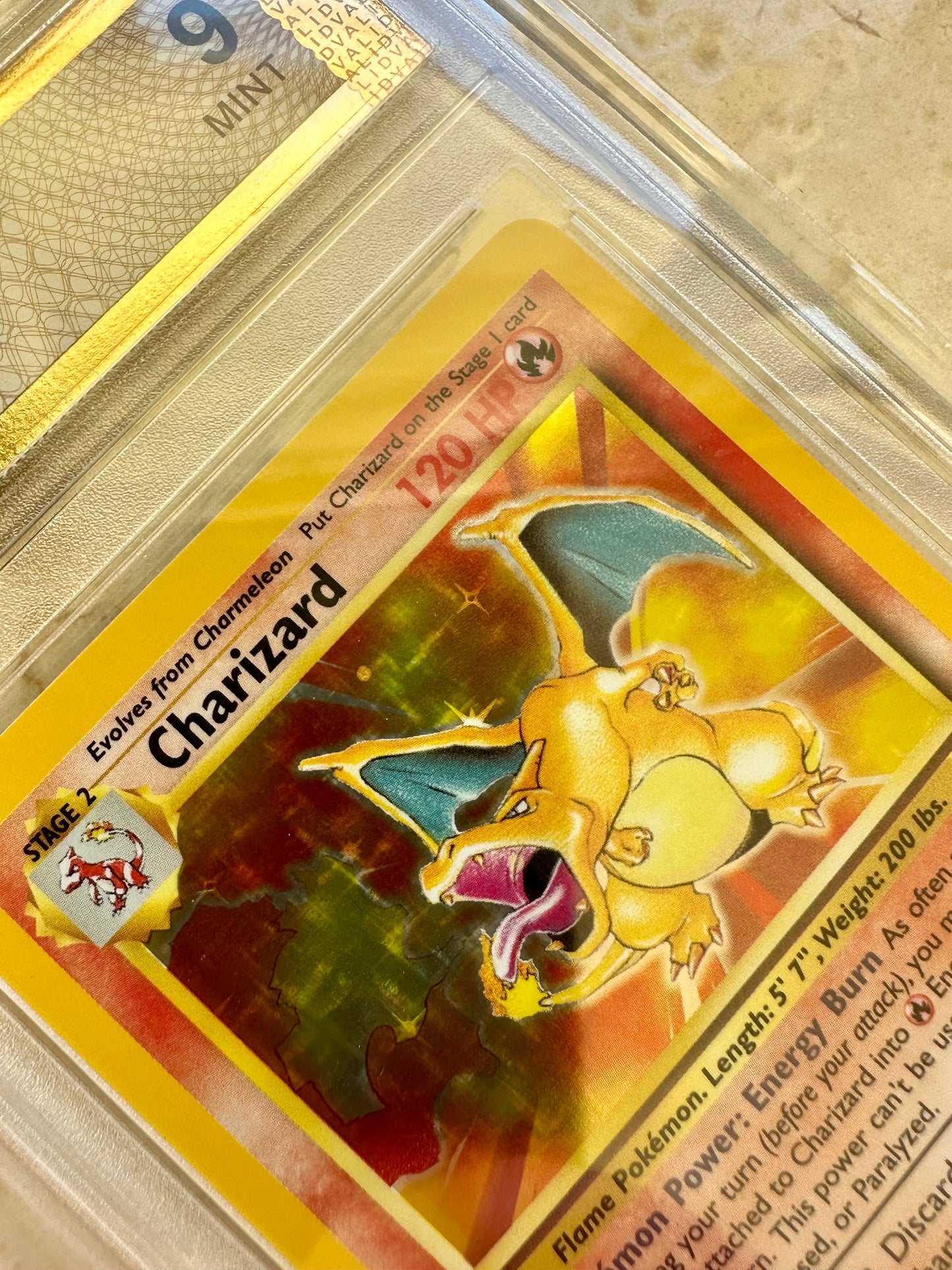 CHARIZARD 4TH PRINT 1999 - 2000 9 BASE HOLO PGC POKEMON PSA 4/102 GEM MINT