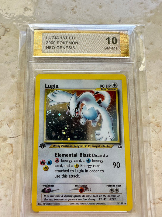 LUGIA 1ST EDITION NEO GENESIS PGC 10 BASE HOLO PSA 2000 POKEMON 9/111 SWIRL #7