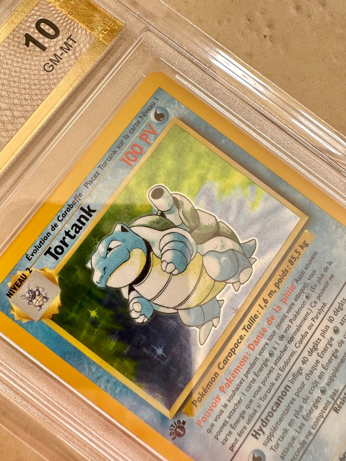 TORTANK 1ST EDITION BLASTOISE 10 BASE 1999 PGC POKEMON PSA FRENCH HOLO GEM 2/102