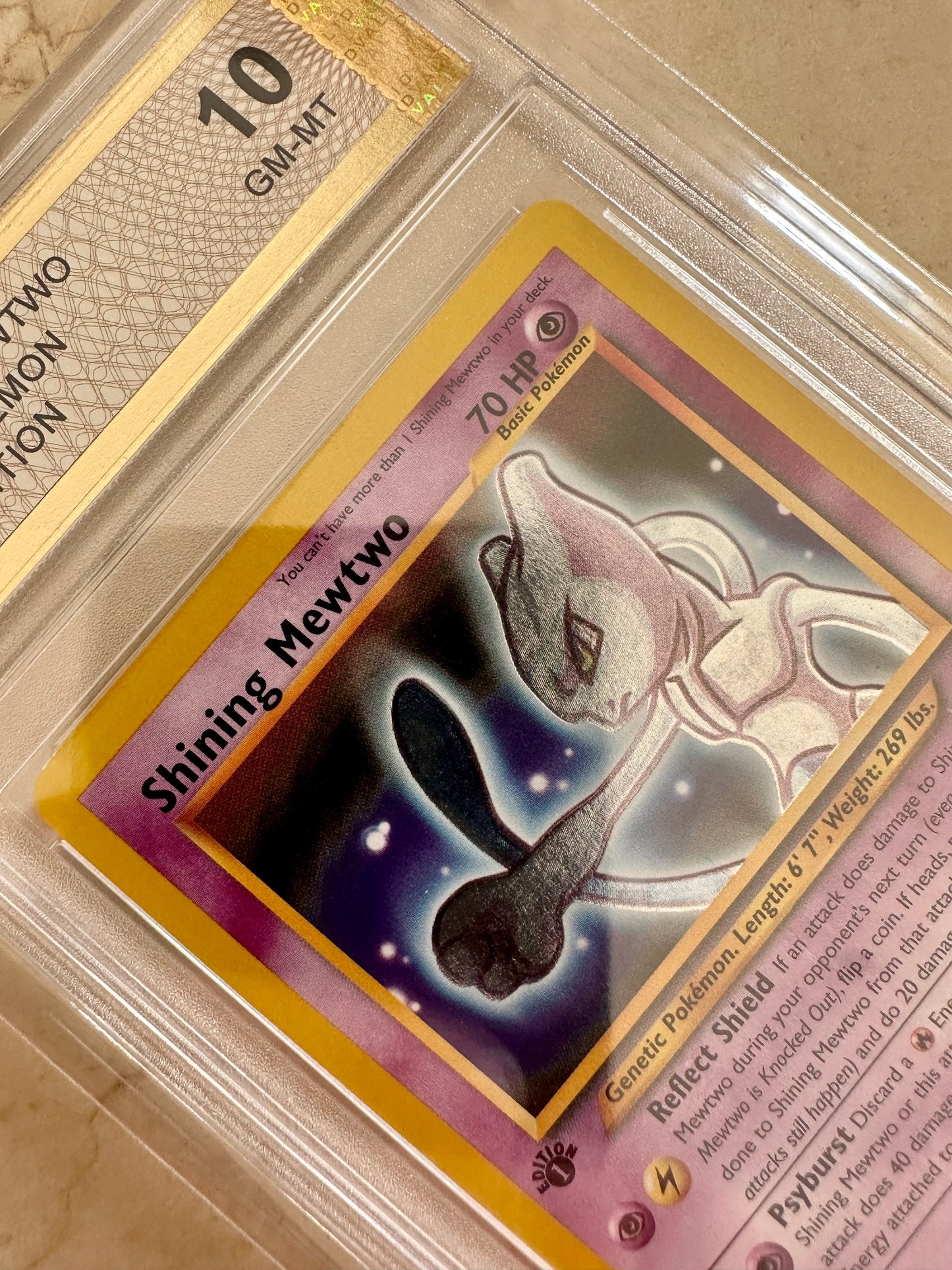 SHINING MEWTWO 1ST EDITION PGC 10 NEO DESTINY HOLO PSA POKEMON 2002 109/105