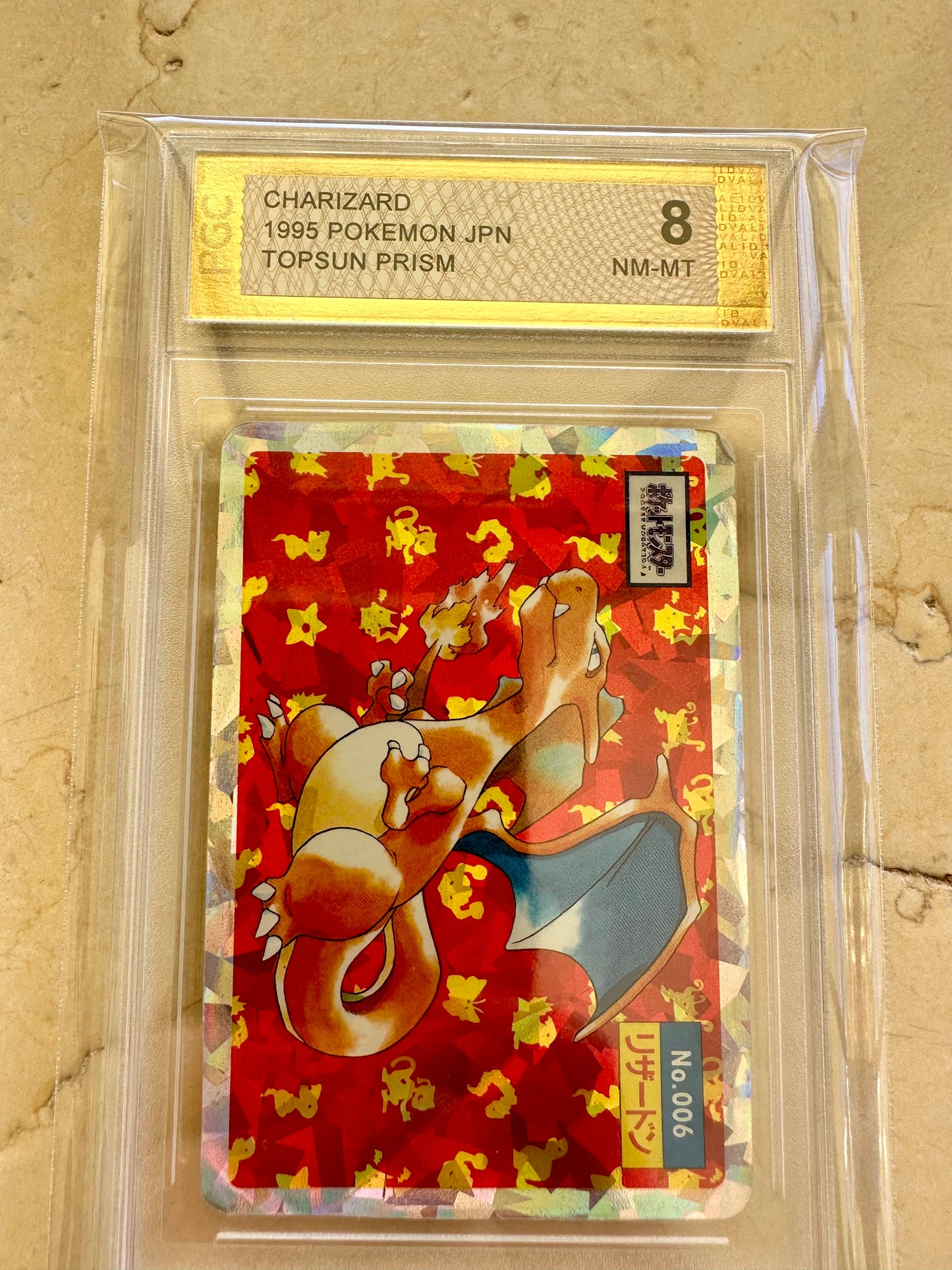 CHARIZARD TOPSUN PRISM 1ST EDITION PGC 8 POKEMON PSA JAPANESE 006 1995 HOLOFOIL