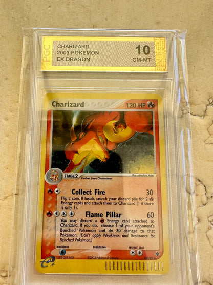 CHARIZARD PGC 10 EX DRAGON 100/97 HOLO 2003 POKEMON CARD GEM MINT SR SECRET RARE