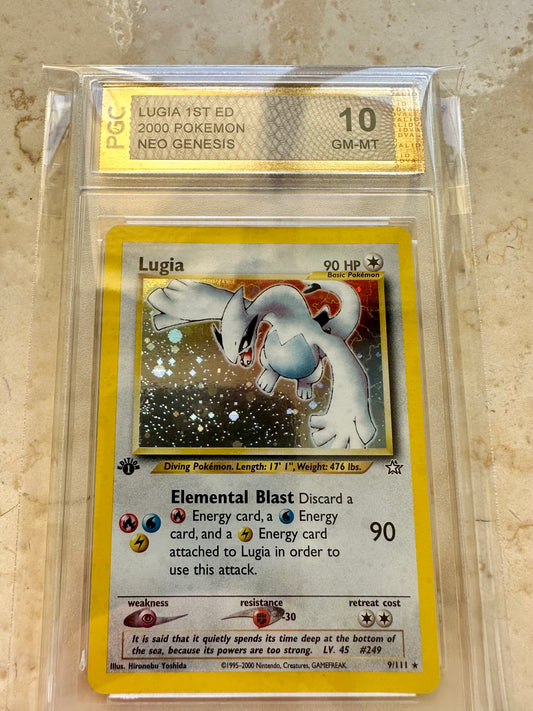 LUGIA 1ST EDITION NEO GENESIS PGC 10 BASE HOLO PSA 2000 POKEMON 9/111 SWIRL #8