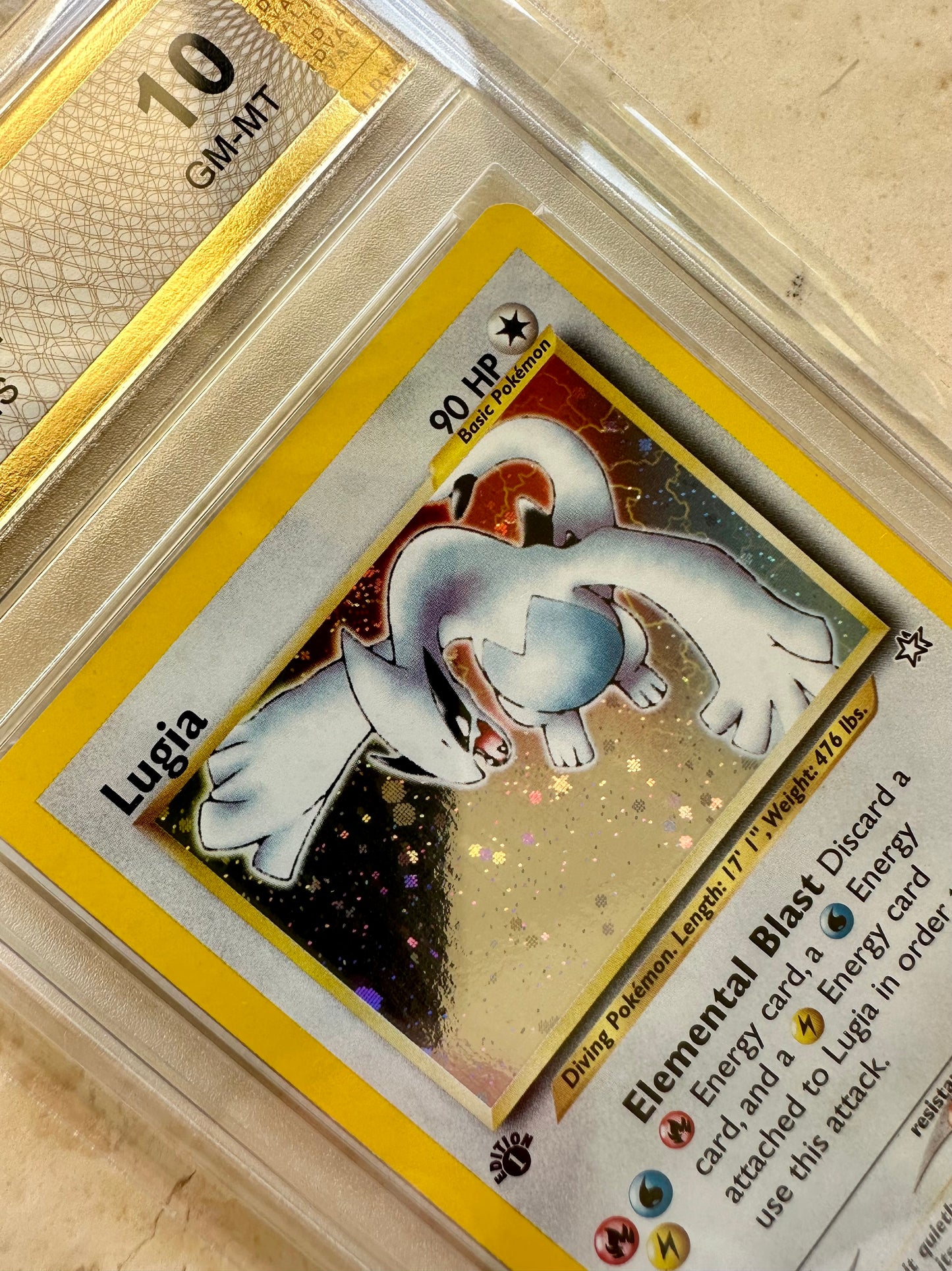 LUGIA 1ST EDITION NEO GENESIS PGC 10 BASE HOLO PSA 2000 POKEMON 9/111 SWIRL #9