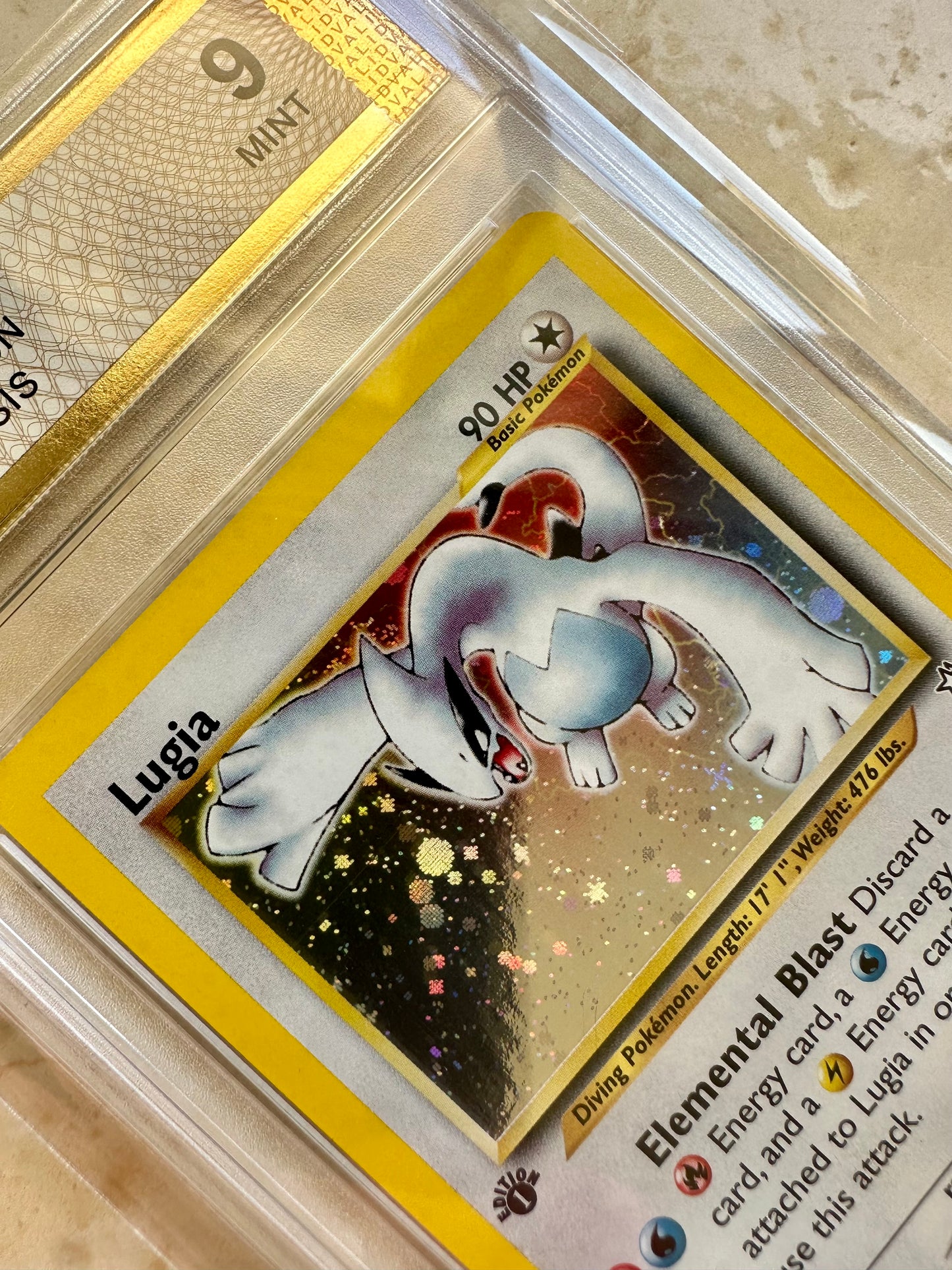 LUGIA 1ST EDITION NEO GENESIS PGC 9 BASE HOLO PSA 2000 POKEMON 9/111 SWIRL #3