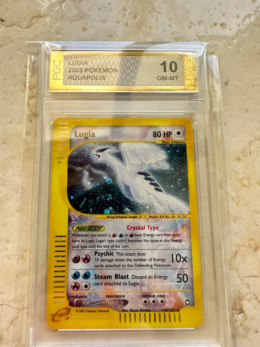 LUGIA AQUAPOLIS PGC 10 SR HOLO PSA POKEMON 149/147 2003 SECRET RARE CRYSTAL #2