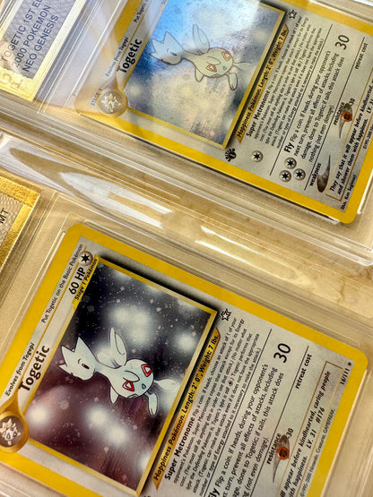 2X TOGETIC 1ST EDITION NEO GENESIS PGC 10 BASE HOLO PSA 2000 POKEMON 16/111