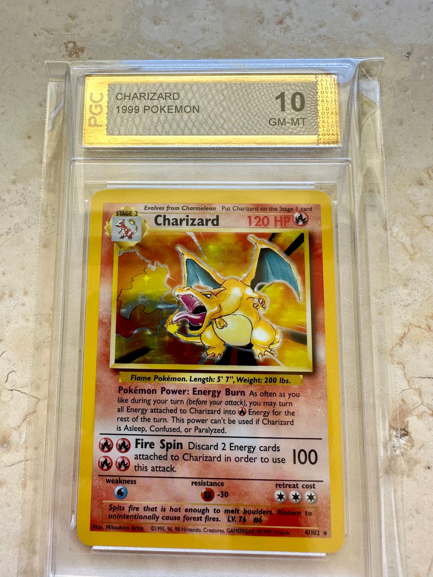 CHARIZARD 10 BASE 1999 HOLO PGC POKEMON PSA 4/102 CARD GEM MINT #15