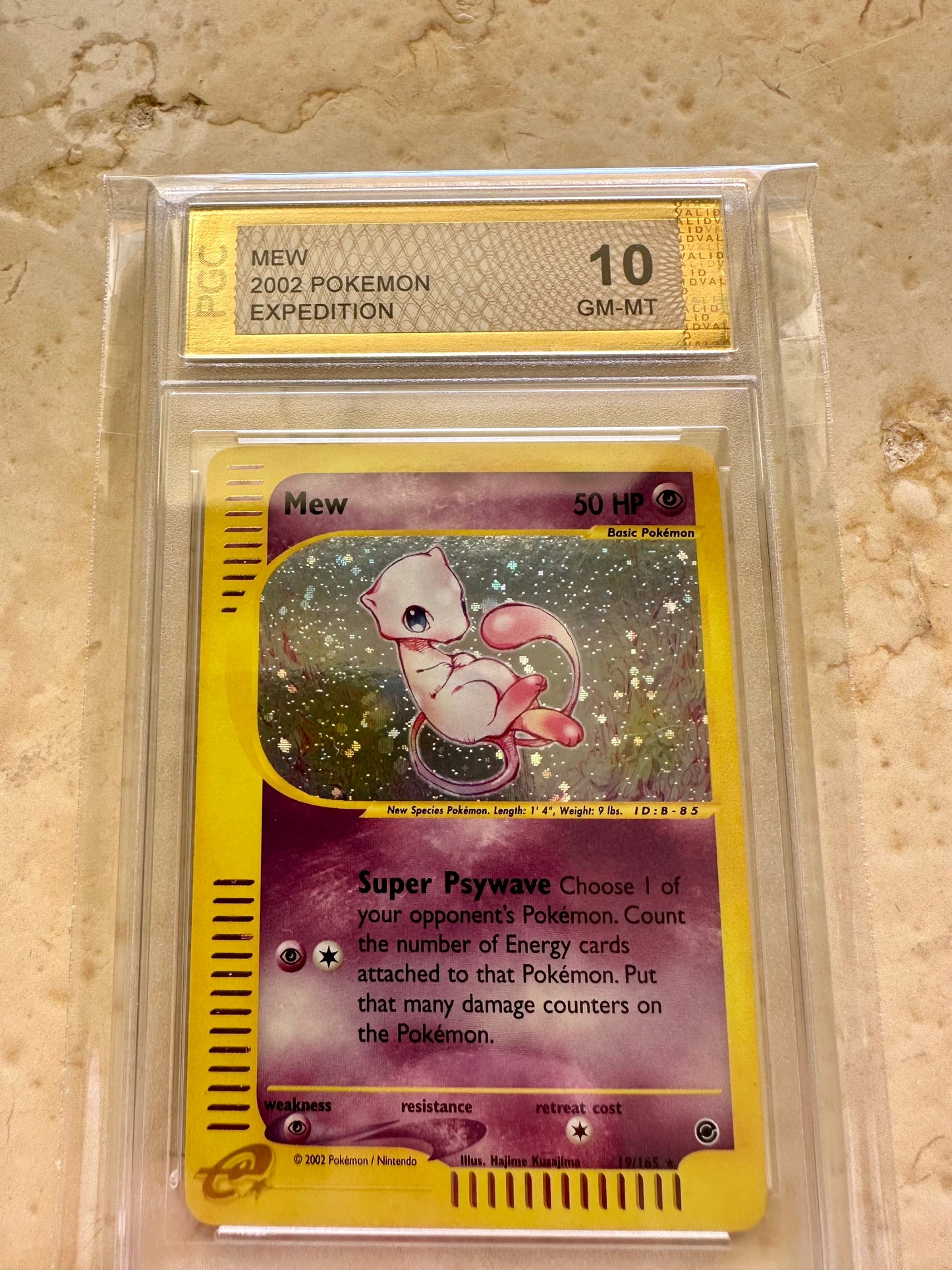 MEW EXPEDITION HOLO PGC 10 BASE 2002 PSA POKEMON 19/165 GEM MINT #2