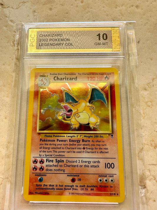 CHARIZARD 10 LEGENDARY COLLECTION HOLO PGC BASE PSA POKEMON 3/110 GEM MINT #4