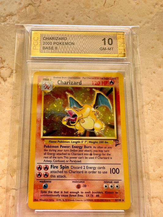 CHARIZARD BASE 2 2000 PGC 10 HOLO PSA POKEMON CARD 4/130 GEM MINT #5