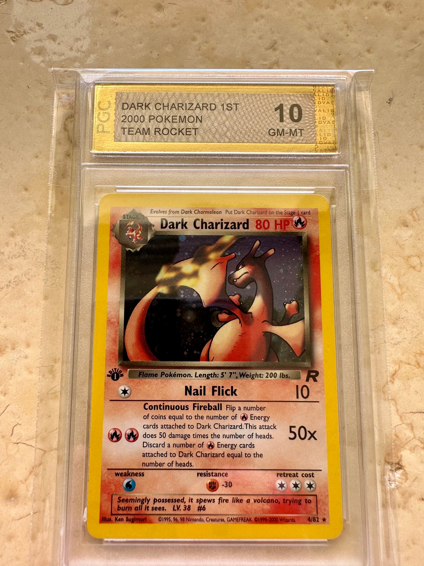 1ST EDITION HOLO DARK CHARIZARD PGC TEAM ROCKET 2000 4/82 PSA POKEMON MINT #2